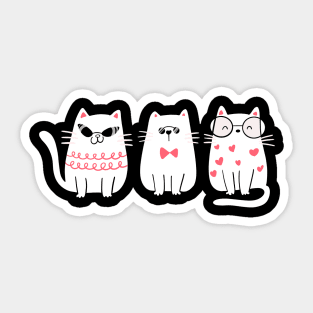 cat wearing sunglasses Sticker